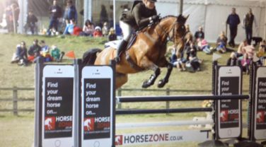 horse jumping fence