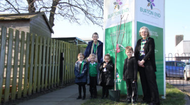 Burton End Primary School Planting their tree